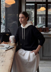 Balon Nakış Kapşonlu Sweatshirt