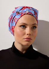 Cicekli Desenli Fiyonklu Bone