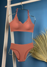 Dikişsiz , Balensiz İç Çamaşır Seti - Tarçın