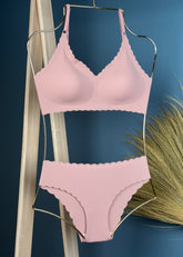 Dikişsiz , Balensiz İç Çamaşır Seti - Pudra 01