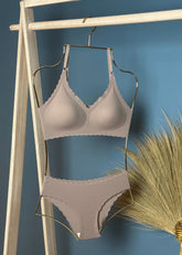 Dikişsiz , Balensiz İç Çamaşır Seti - Sütlü Kahve 02