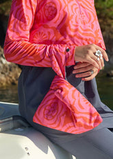 Pembe Çiçekli Kese Çanta