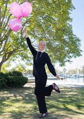 Balon Nakış Kapşonlu Sweatshirt