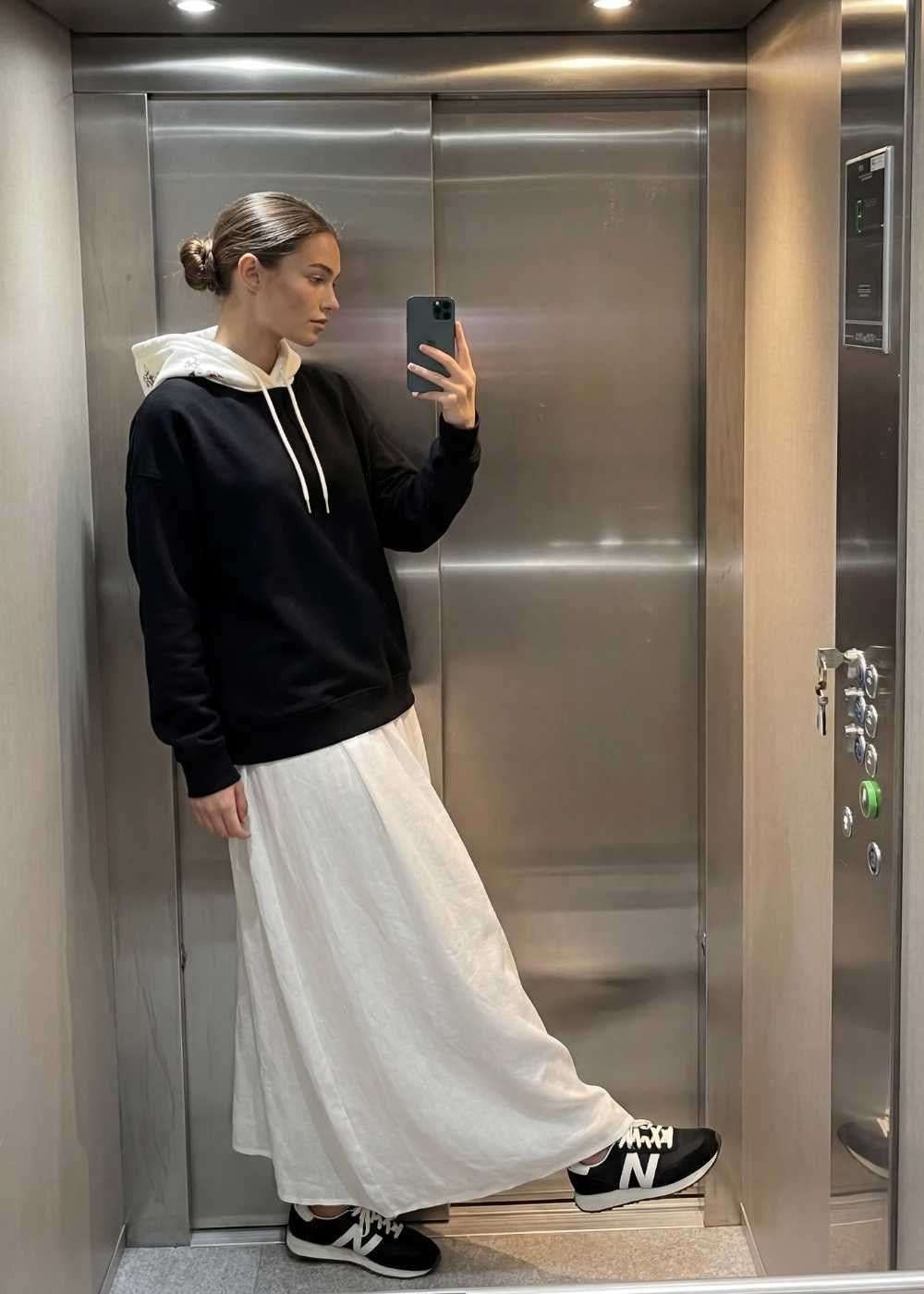 Balon Nakış Kapşonlu Sweatshirt