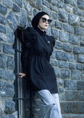 Siyah Paraşüt Tek Üst