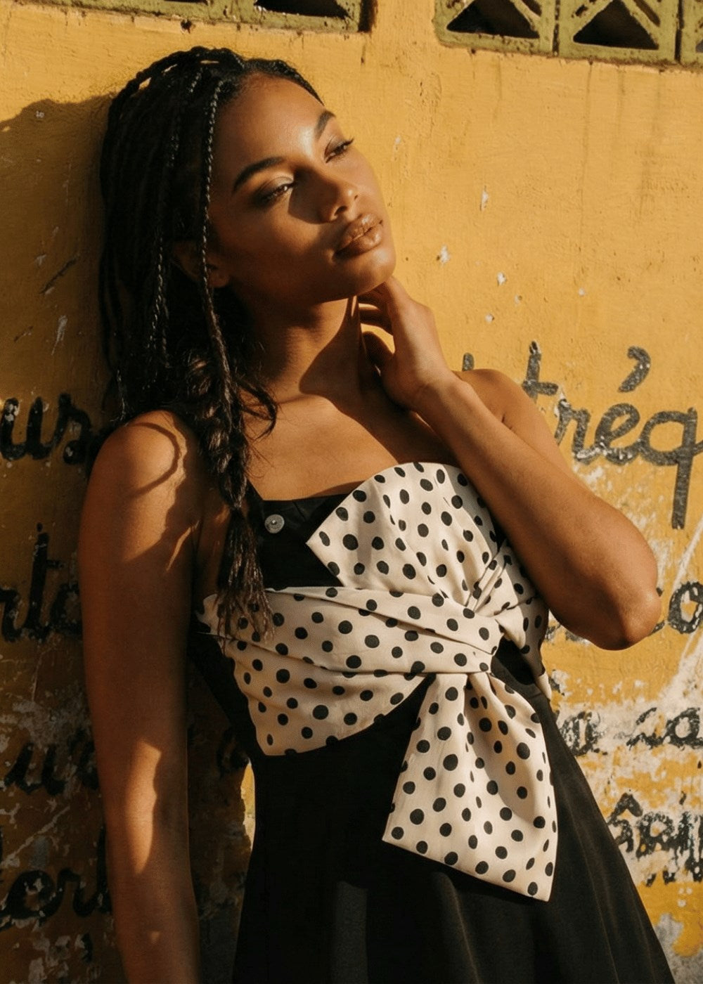 Puantiye Fiyonklu Askılı Mayo