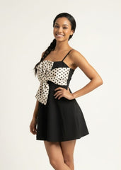 Puantiye Fiyonklu Askılı Mayo