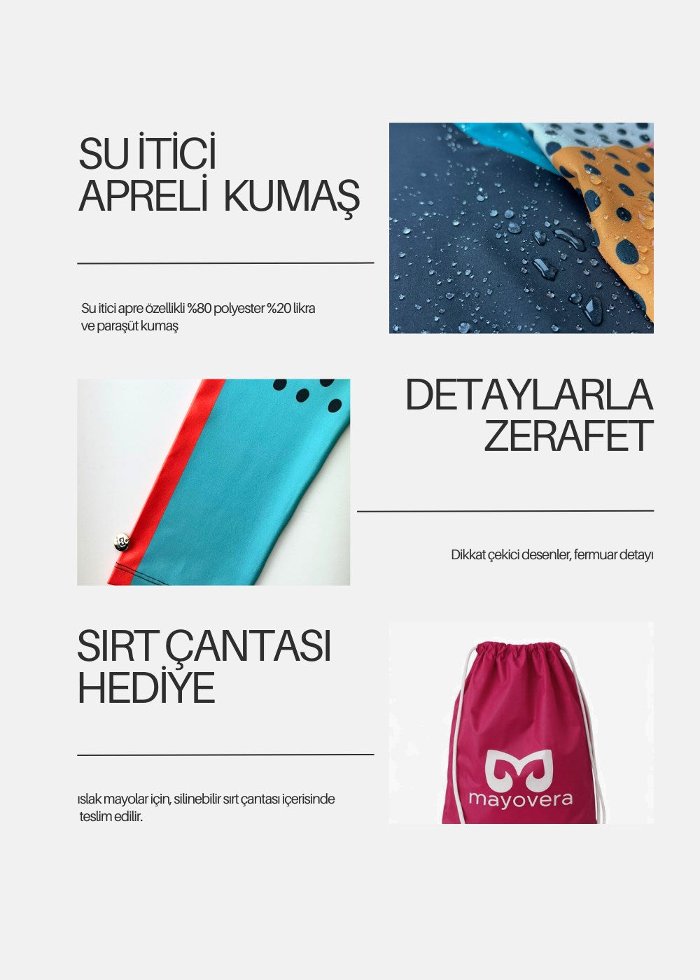 Puantiye Kollar Tesettür Mayo