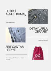 Gri Fermuarlı Paraşüt Pantolon