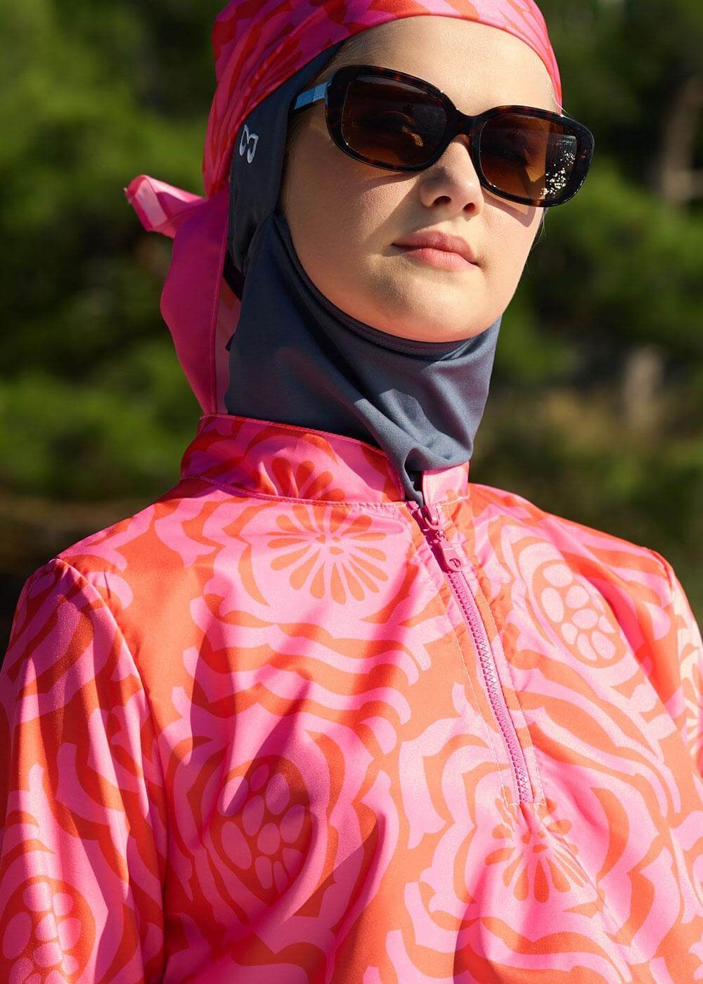 Dinamik Pembe Çiçek Paraşüt Mayo Takımı