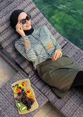 Deniz Kabuğu Haki Tesettür Mayo