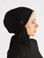Mor Logo Nakışlı Lacivert Bone