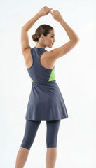 Yeşil Fermuarlı Yarı Kapalı Mayo