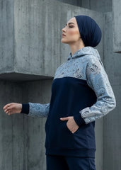 Keten Nakışlı Eşofman Üstü