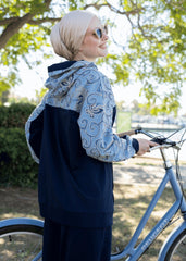 Keten Nakışlı Eşofman Üstü