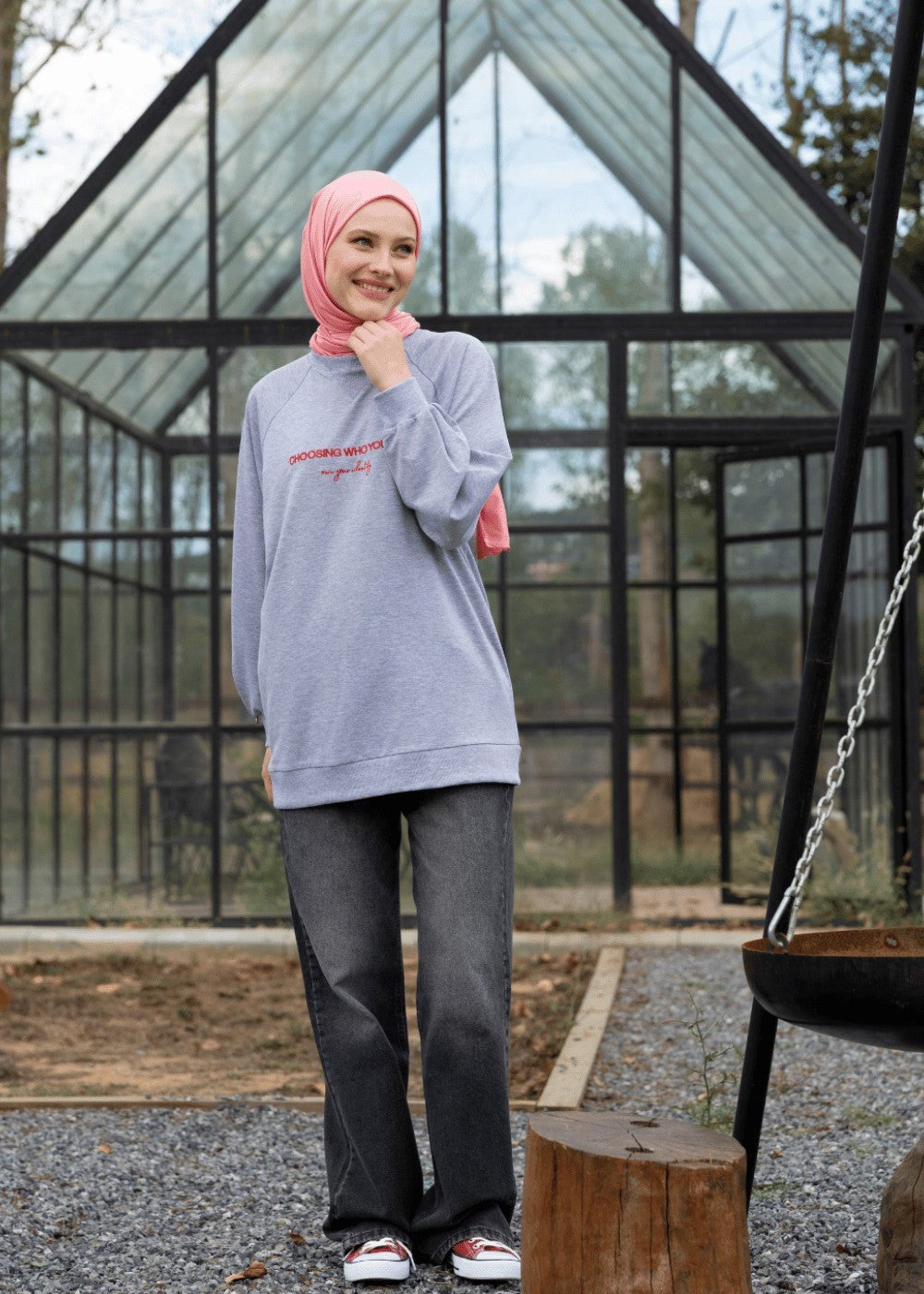 Mesaj ''Who You Are'' Sweatshirt