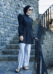 Siyah Paraşüt Tek Üst