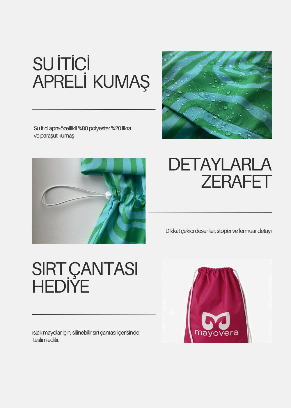 Dinamik Mayo Yeşil Kapalı Mayo