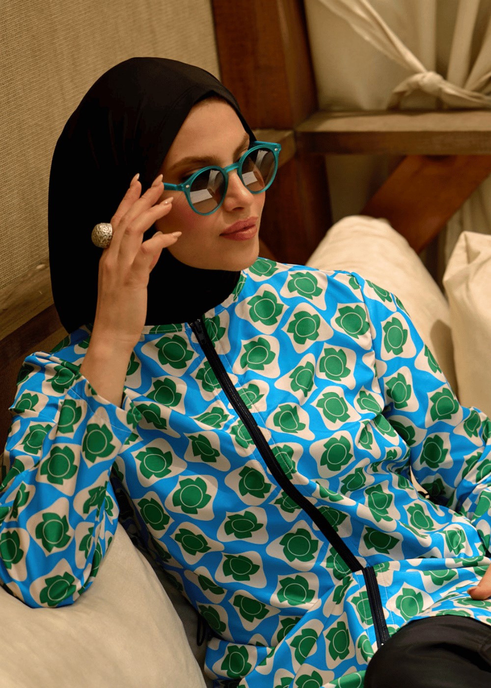 TESETTÜR MAYO RETRO MAVİ