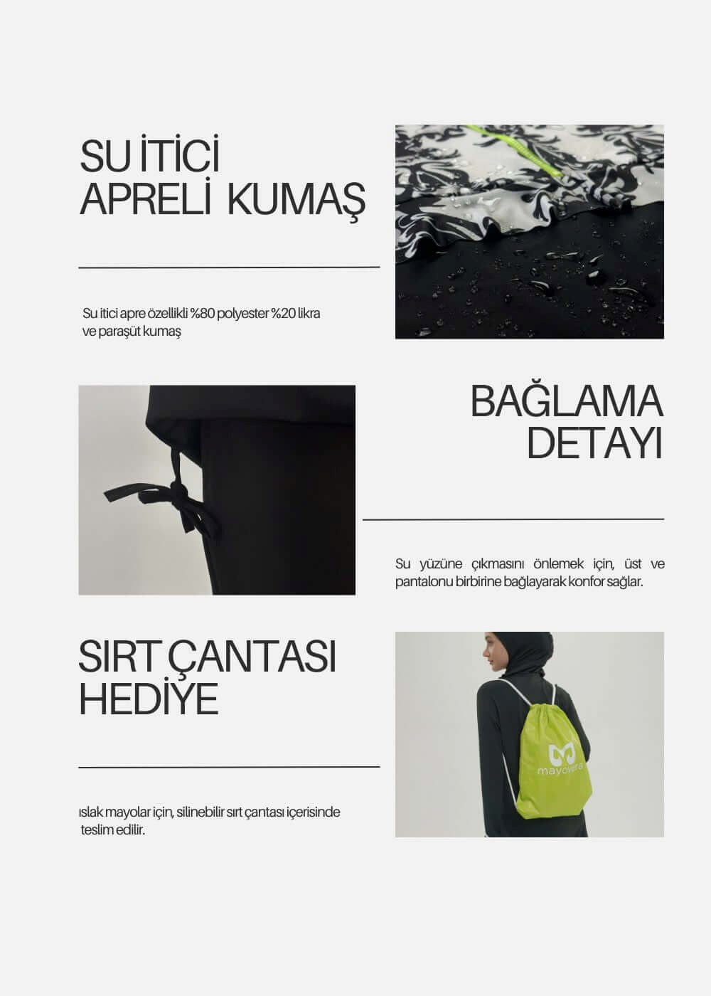 S&B Desenli Paraşüt Mayo Takımı