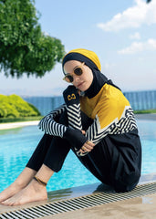 Zigzag Hardal Kapalı Mayo