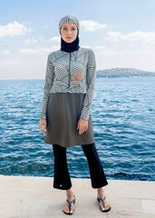 Deniz Kabuğu Haki Tesettür Mayo