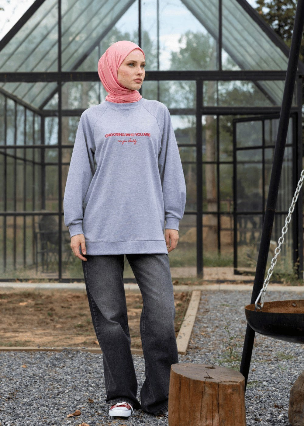 Mesaj ''Who You Are'' Sweatshirt