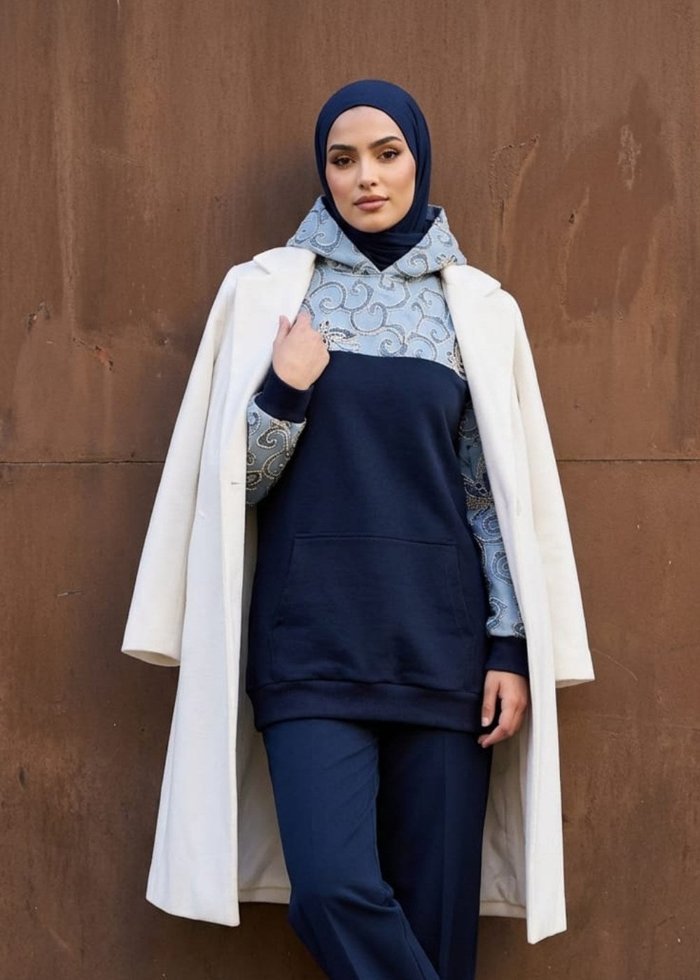 Keten Nakışlı Eşofman Üstü