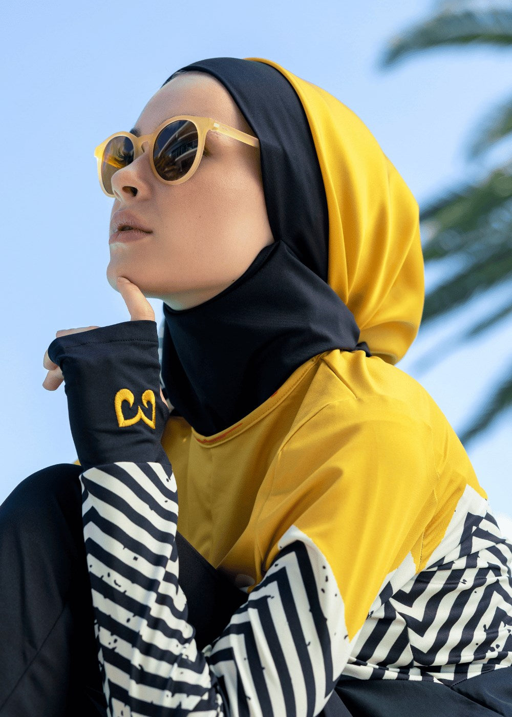 Zigzag Hardal Üçgen Eşarp 23