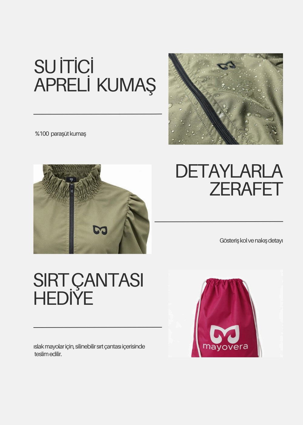 Haki Paraşüt Tek Üst