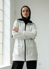 Siyah Fermuarlı Eşofman Üstü