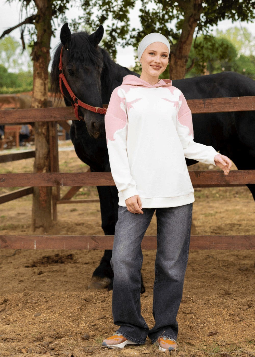 Kovboy Stil Sweatshirt