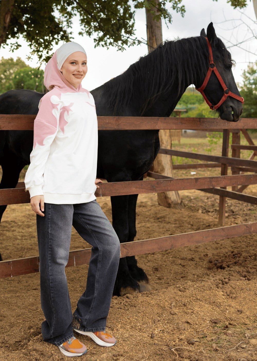 Kovboy Stil Sweatshirt