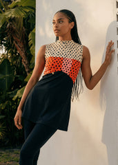 Kırmızı & Pembe Puantiye Taytlı Mayo