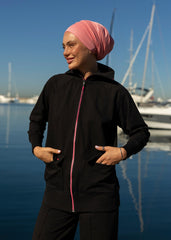 Fuşya Fermuarlı Eşofman Üstü