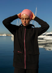 Fuşya Fermuarlı Eşofman Üstü