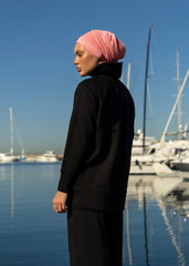 Fuşya Fermuarlı Eşofman Üstü