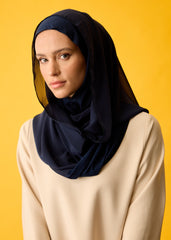 HOUSE OF MODEST-ŞİFONLU ŞAL-LACİVERT