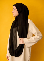 HOUSE OF MODEST-ŞİFONLU ŞAL-SİYAH