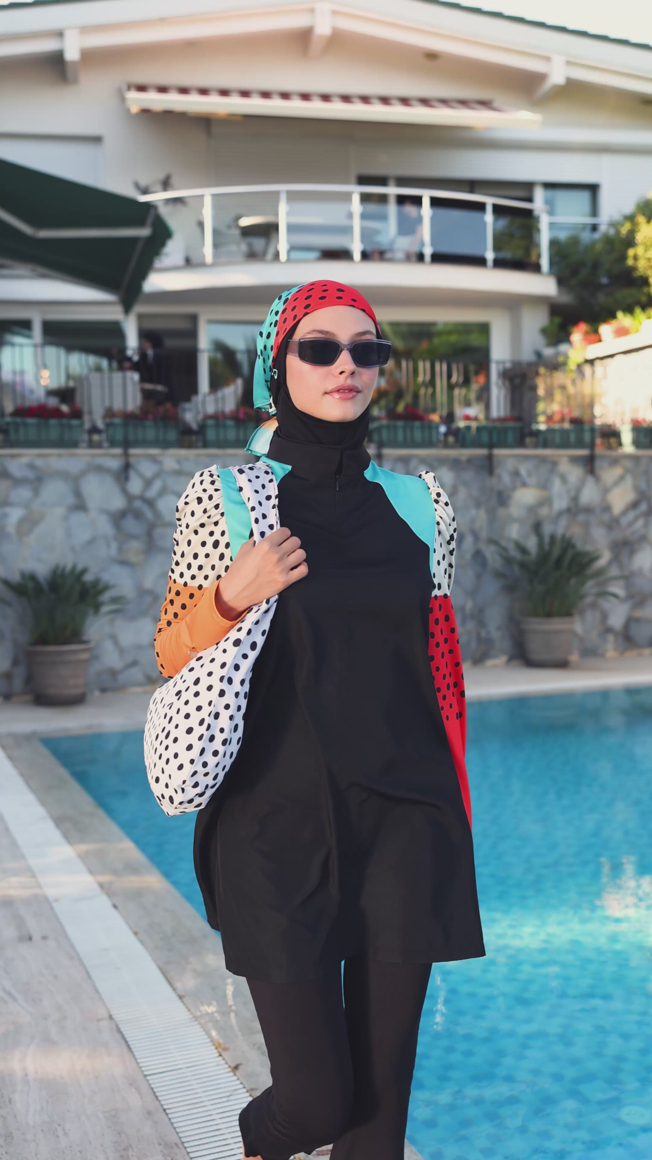 Puantiye Kollar Tesettür Mayo