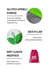 Yeşil Boncuklu Straplez Mayo