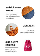 Turuncu Boncuklu Straplez Mayo
