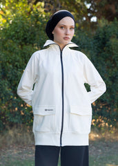 Siyah Fermuarlı Eşofman Üstü