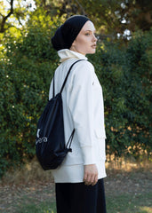 Siyah Fermuarlı Eşofman Üstü