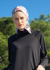 Spor Şal Desen Tesettür Mayo