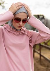 Zarif Pembe Eşofman Üstü