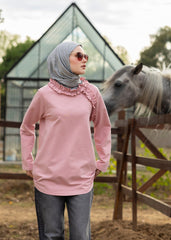 Zarif Pembe Eşofman Üstü