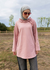 Zarif Pembe Eşofman Üstü