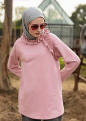 Zarif Pembe Eşofman Üstü